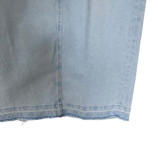Zara high waist light blue denim maxi skirt Small - Picture 3 of 9